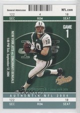2004 Fleer Authentix General Admissions Green 21/100 Chad Pennington #70 0f8