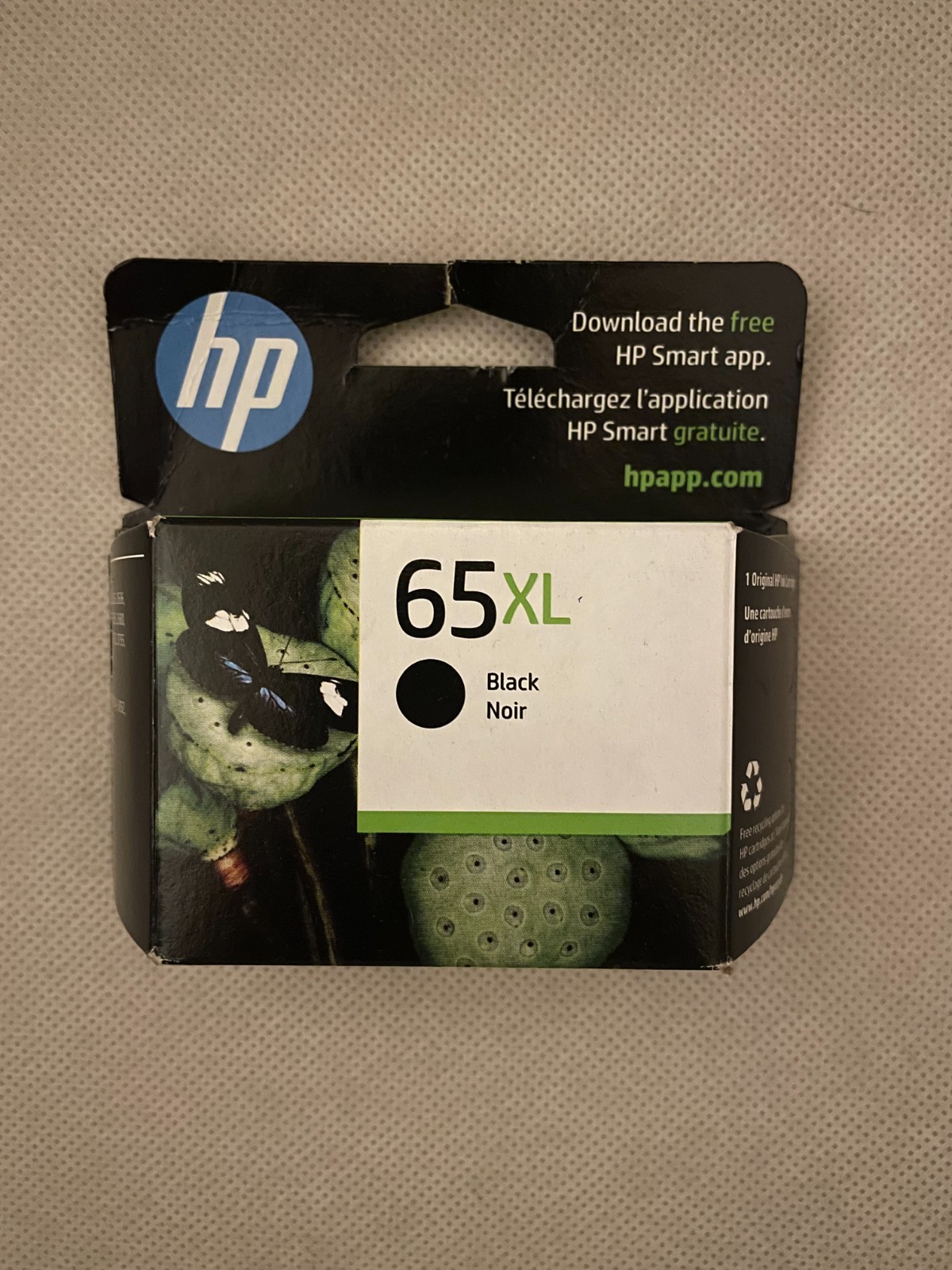 HP 65XL High Yield Black Ink Cartridge - Genuine, Free Shipping Exp 6/26
