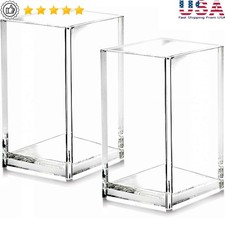 Acrylic Makeup Brush Holder Desktop Organizer Transparent Storage Desk Items New