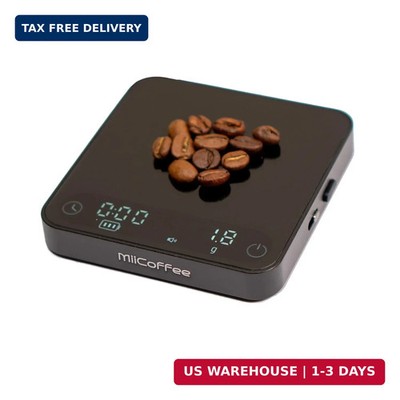 MiiCoffee Minipress Coffee Scale, Auto Timer for Espresso and Pour-Over Coffee,