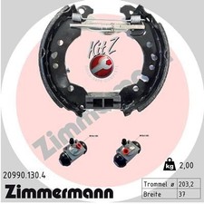 ZIMMERMANN BREMSBACKENSATZ VORMONTIERT 203mm passend für SMART FORTWO 