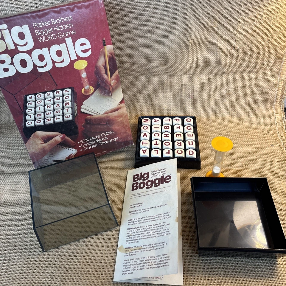 Big Boggle Vintage 1979 Parker Brothers Hidden Word Game **COMPLETE** - Image 2 of 4