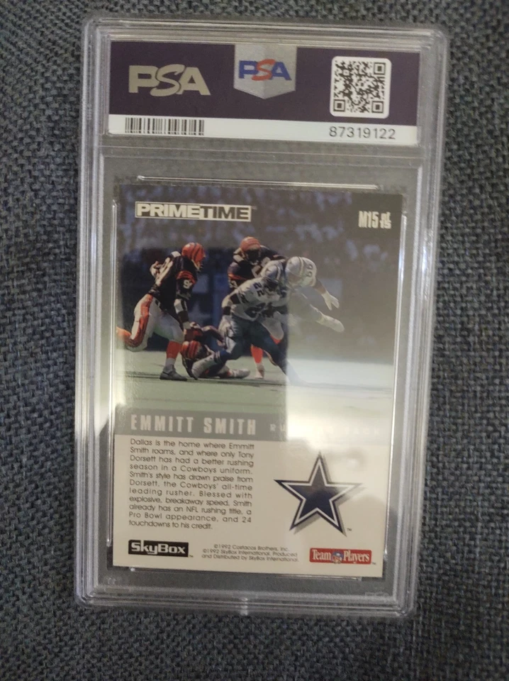 1992 skybox primetime emmitt smith poster cards psa 6 - Image 2 of 2