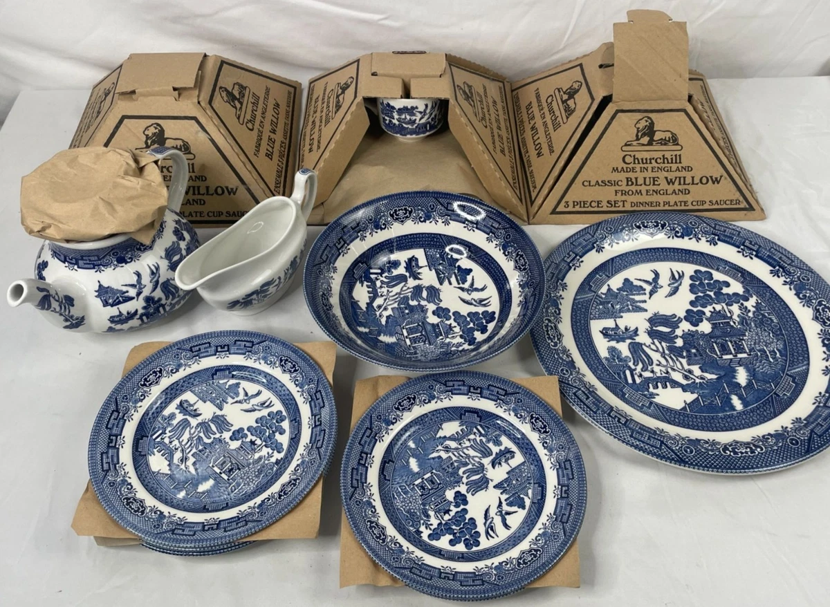  Willow 17.5cmプレート4枚セット Blue Willow Dinner Sets for sale | eBay