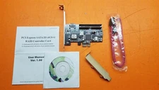 ⭐️⭐️⭐️⭐️⭐️ PCI-Express SATA III Raid Controller Card w Software Bracket Cable