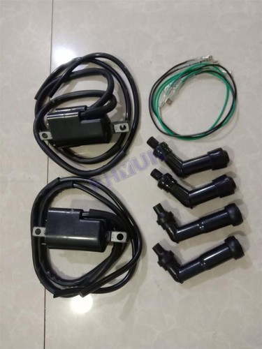 Ignition Coils & Spark Plug Cap Set For Honda CB350F CB400F CB500K CB550F CB550K - Picture 2 of 8