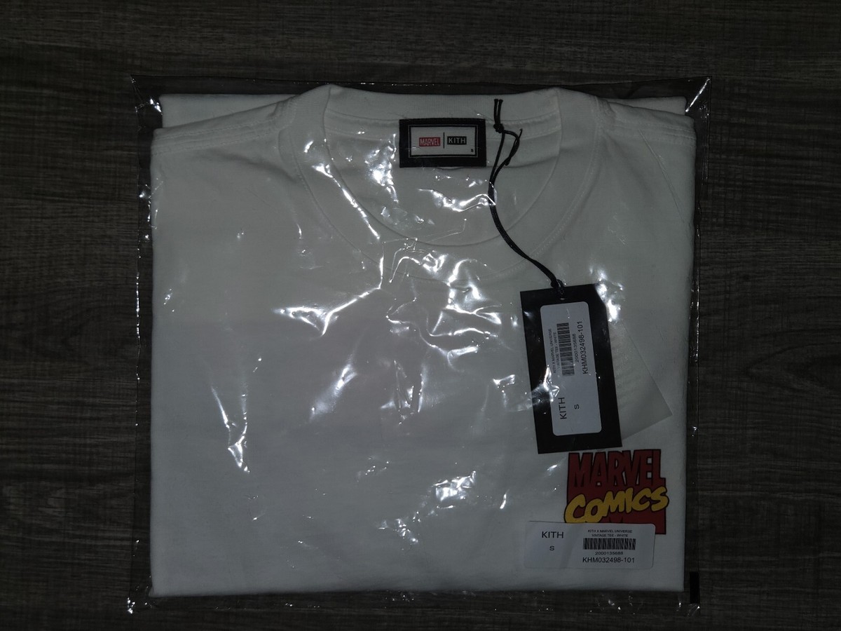 Kith x Marvel Universe Vintage Tee White | Size S | Brand New 