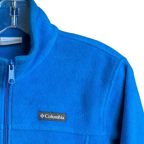 Columbia Kids Youth Fleece Jacket Zip Up Blue Size Large 14/16 - Picture 2 of 8