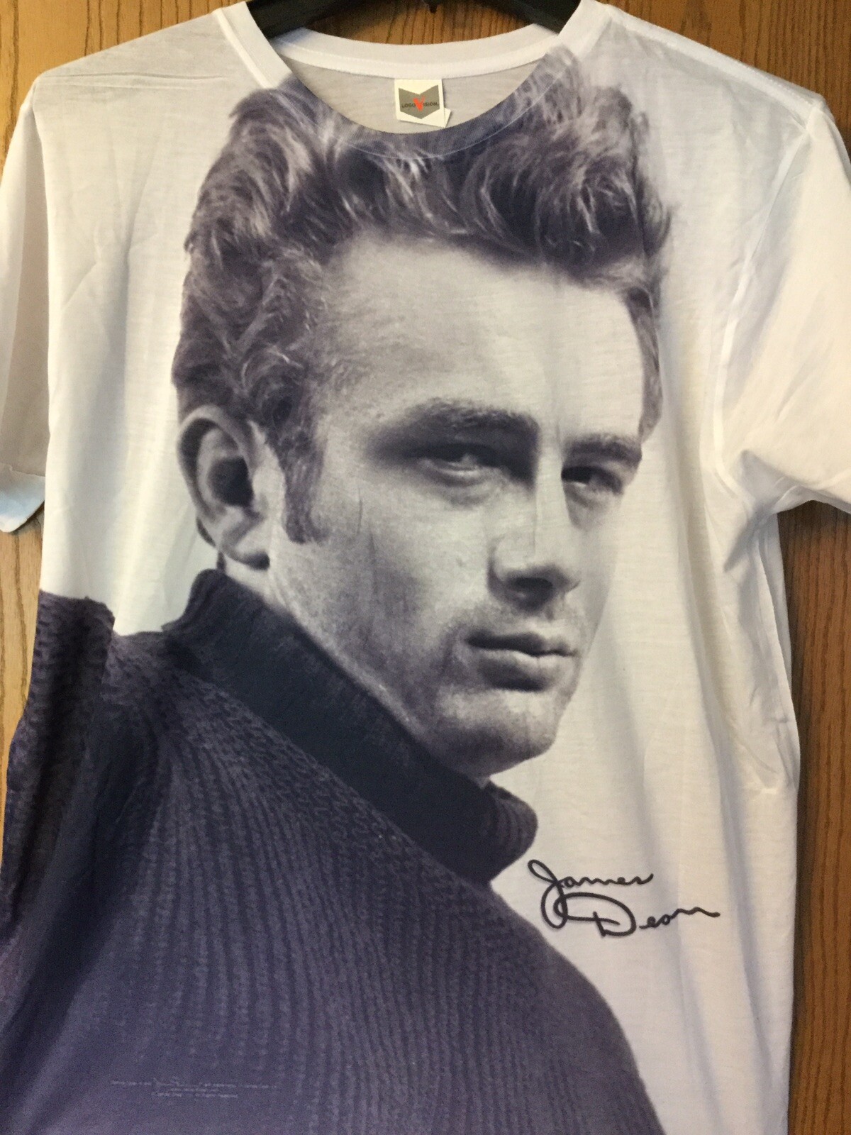 James Dean. Dye Sublimated Print.shirt. White. XL Gem