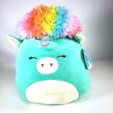 Squishmallow 2021 SquishDoos Kennedy Rainbow Unicorn NEW stuffed animal Kellytoy