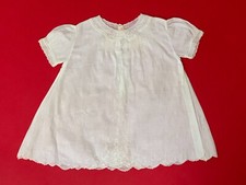 Vintage Baby Infant Dress Size 1 Year White Handmade Philippines