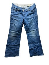 Gap Jeans Womens Sz 16 Blue Limited Edition Wide Leg Y2K Hipster Boho Denim