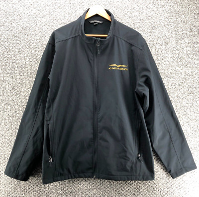 FCS Facility Services Port Authority Softshell Jacket Black Mens Sz 2XL Fleece