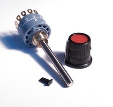 Rotary Switch 2 Pole 6 Position 01-1263 Elma Panel Mount With or Without Knob