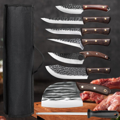 Butcher Knife Set High Carbon Steel BBQ Knife Chef Knives Set for Meat Cutting