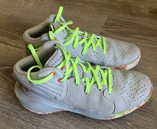 Under Armour 7Y Grey Court Basketball Volleyball  Shoes High Top Jet 2021