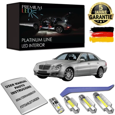 LED Innenraumbeleuchtung Premium Set für Mercedes Е Klasse W211 22x CANBUS Weiß - Bild 1 von 4