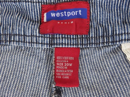 Westport Denim Women's Blue and White Striped Shorts Size 20W - Picture 3 of 5