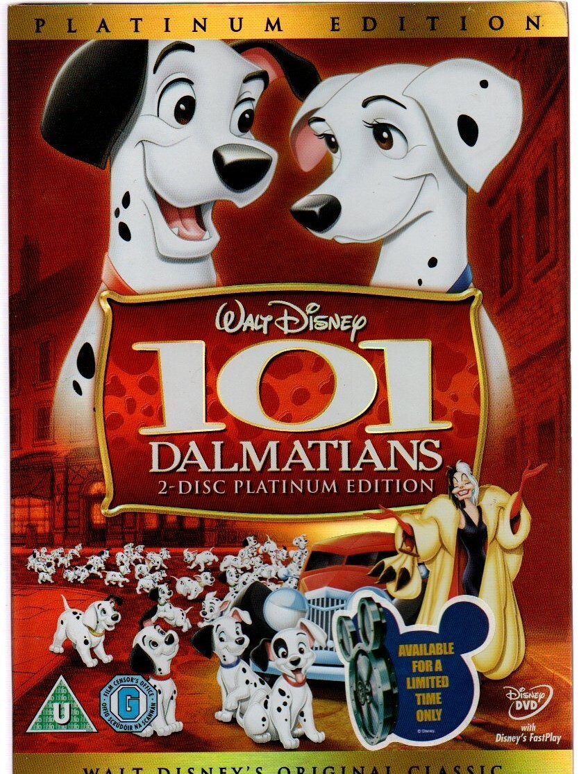 101 Dalmatians: Platinum Edition (2 disc DVD with card slipcase, 1961)