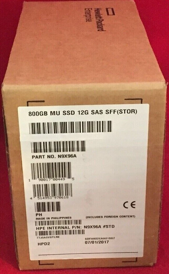 HPE MSA N9X96A 800GB 12G SAS MIXED USE SFF SOLID STATE DRIVE 841505-001 NEW - Image 2 of 2