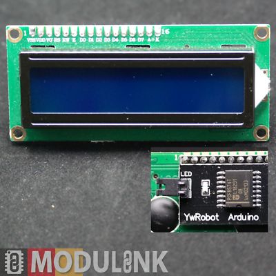 LCD Display 1602 I2C blau 16x2 I2C GELÖTET HD44780 LCDBlue-I2C LCM1602 Arduino