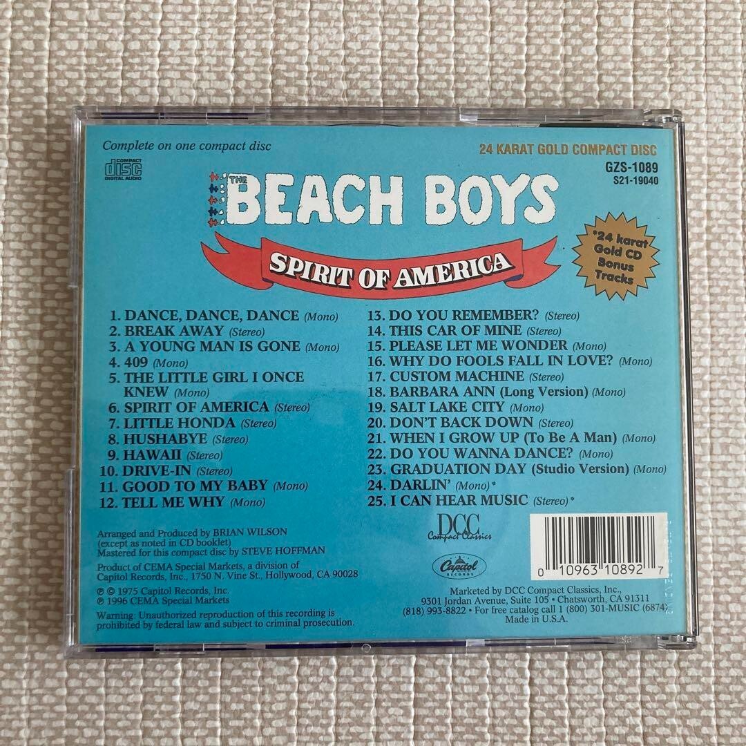 帯付き24KtゴールドCD✨　スピリット・オブ・アメリカ　ザ・ビーチボーイズ The Beach Boys Spirit of America 24 KARAT GOLD CD GZS-1089 w