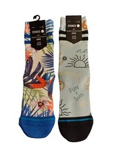 2x Stance Kid's Wade Collection Casual Poly Blend Socks Crew Height Y:3-5.5 L