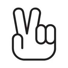 Peace Sign Hand - Vinyl Decal Sticker - Multiple Color  Sizes - ebn1366