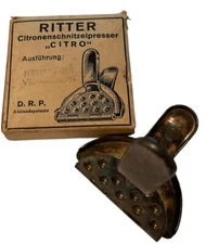 Ritter Citro Lemon Lime Squeezer Juicer Silver plate Barware w/Box Ausfuhrung