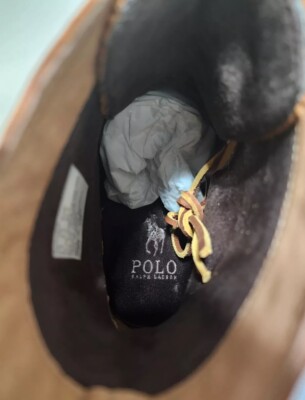 New Polo Ralph Lauren Ranger Tumbled Boots Men's 9.5 D Brown