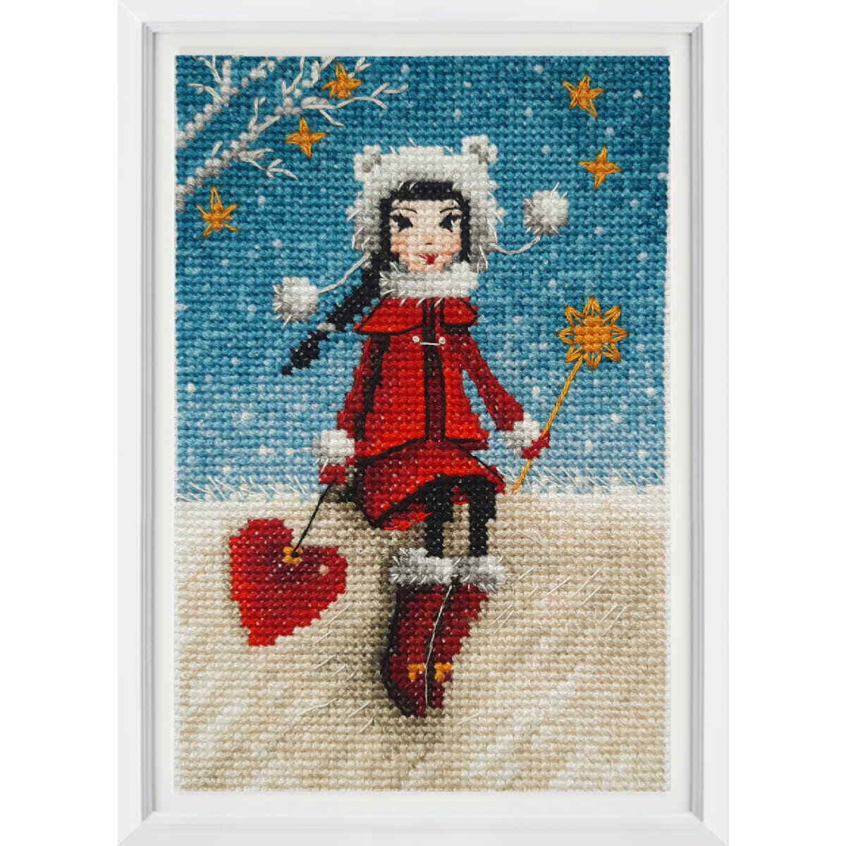RTO counted cross stitch kit ""Snow tenderness"", 10x15cm, DIY