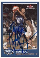 2001 Fleer Tradition Nikki McCray Signed Autograph IP WNBA Washington Mystics