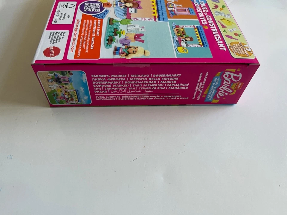 MEGA Construx Barbie Building Set FARMER'S MARKET HDJ85 New Factory Sealed OOP - Image 3 of 4