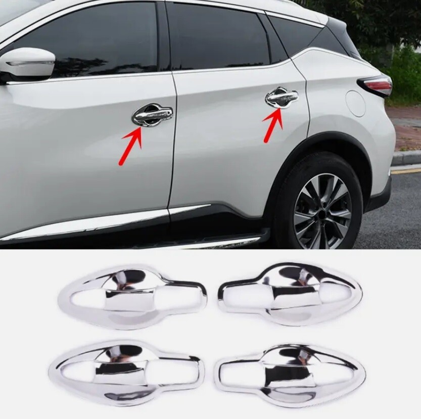 For Nissan Murano 2015-2024 Chrome Car Side Door Handle Bowl Cover Trim