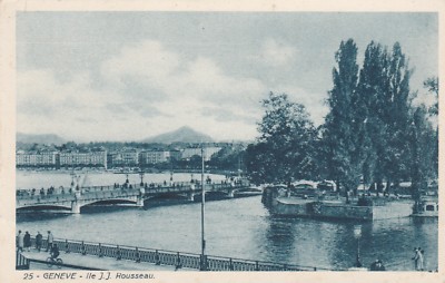AK Genève. Ile J.J. Rousseau