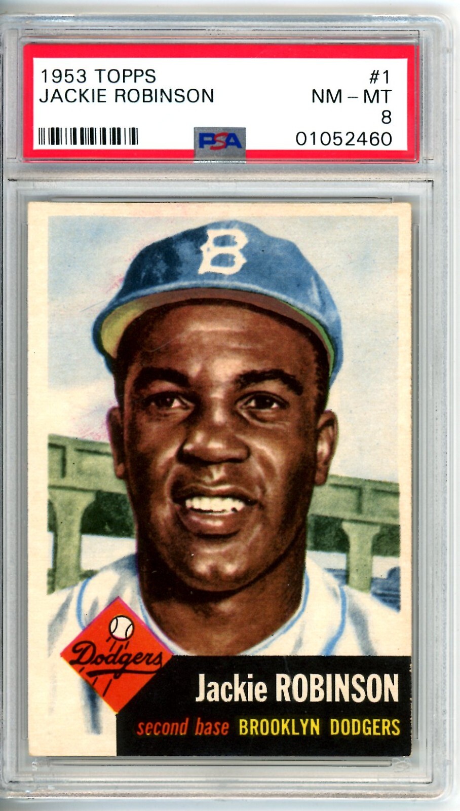 1953 Topps Jackie Robinson #1 Dodgers PSA 8  10465