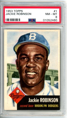 1953 Topps Jackie Robinson #1 Dodgers PSA 8  10465