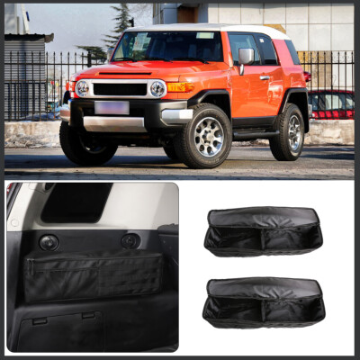 2PCS Black Car Trunk Side Storage Box Net Pocket For  FJ Cruiser 2007-2021