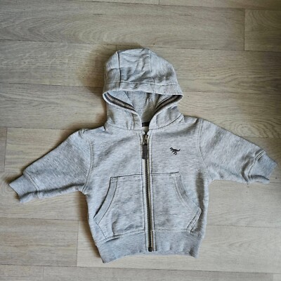 Next Kapuzensweatjacke, grau weiß, Gr.68, Neuwertig, Reißverschluss, bequem