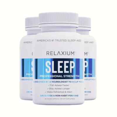 3-Pack Relaxium Sleep Natural Dietary Supplement for Better Sleep - 180 Capsules