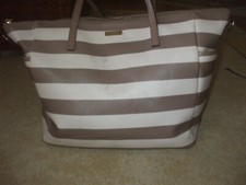 Kate Spade auth stripe diaper bag tote travel shop school gym shoulder bag 158