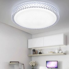 Plafoniera a Led Lampadario Soffitto Smart Dimmerabile Effetto Cristallo 48w 