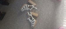 Steve Madden leather and wicker heel platform sandal. Size 10