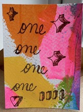 Original ACEO Doodle Line Drawing Painting (ATC Size) by Emma's Art Shop M.T. 