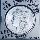 1878 CC BU GEM MORGAN SILVER DOLLAR UNC MS+++ U.S. MINT RARE KEY COIN 7329