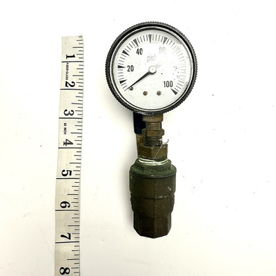 #ad Nibco Ball Valve with 0–100 PSI Pressure Gauge Assembly Brass Fitting Set $29.00