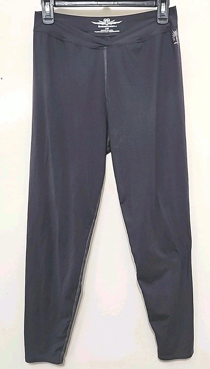 Snow Angel Pants V-Waist Veluxe Baselayer Leggings Women LARGE Charcoal