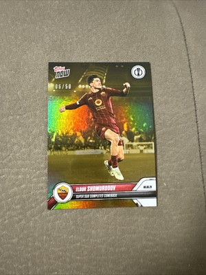 TOPPS NOW 24-2025 UEL EUROPA LEAGUE #021 ELDOR SHOMURODOV AS ROME PARALLEL /50