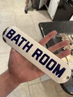 ORIGINAL 1940's RARE BATHROOM PORCELAIN SIGN VINTAGE ANTIQUE GAS STATION OIL