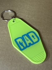 Motel Style Handmade Keychain DAD Green Fishing STOCKING STUFFER 